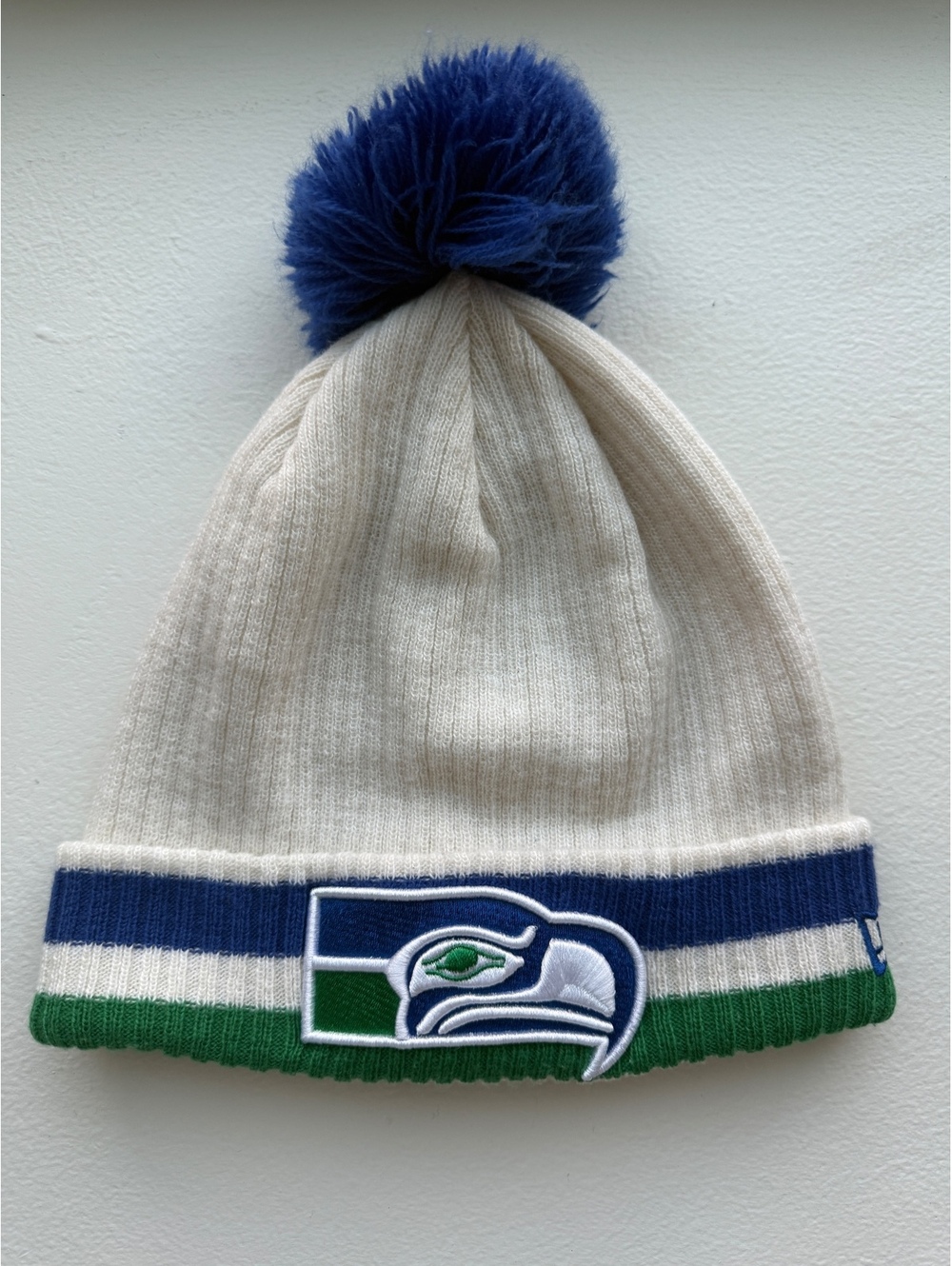 New Era Seattle Seahawks NFL Pom Pom Beanie Hat